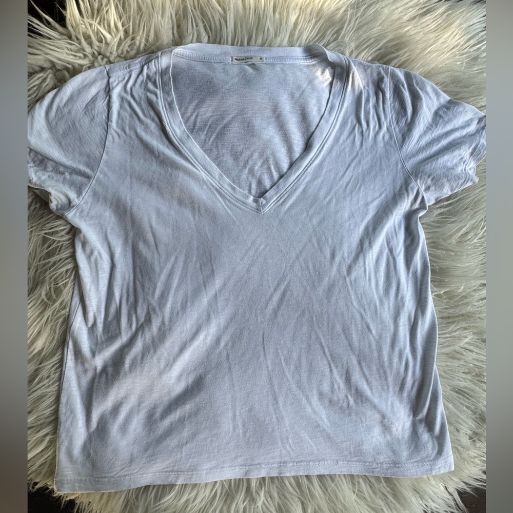 Marine Layer V Neck Tee Women’s Medium WHITE